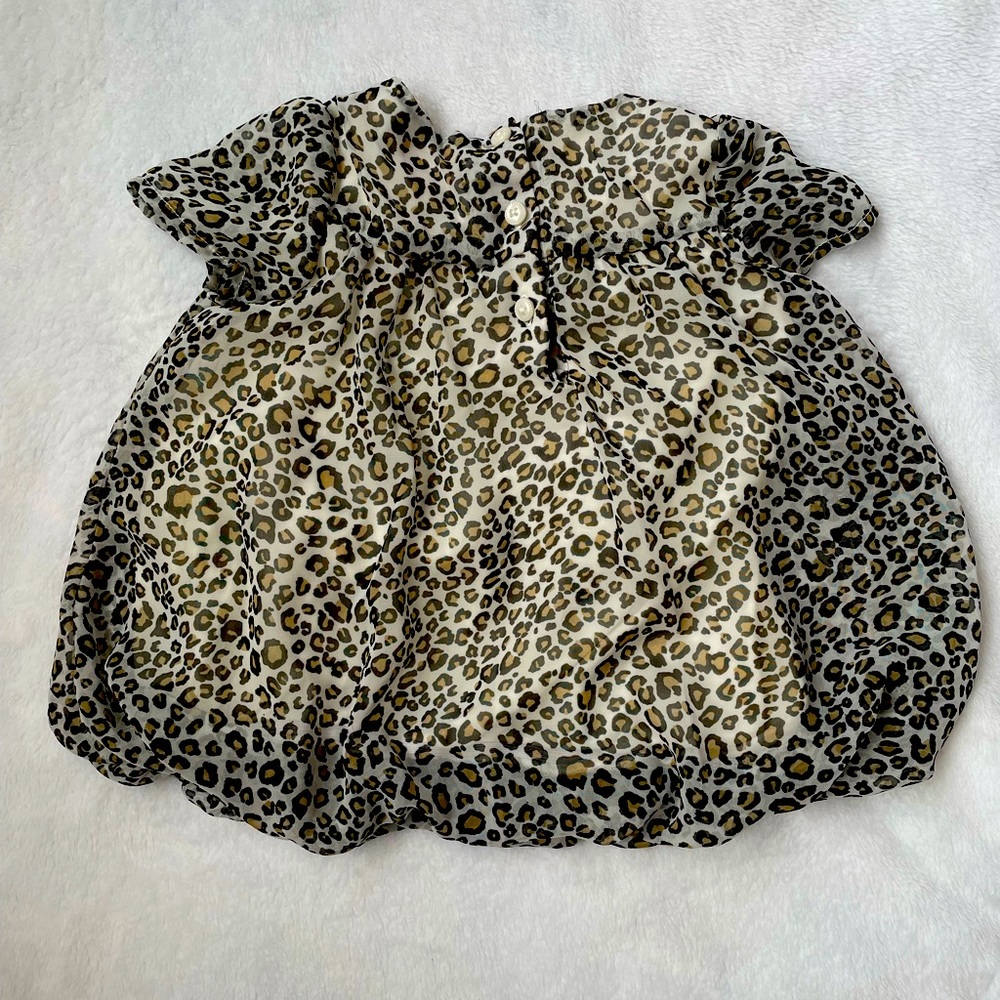 Leopard Print Blouse Dress for Infant Toddler by Place - Picture 2 of 7